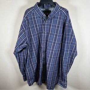 Ariat Pro Series Shirt Long Sleeve Button Up Blue Purple Black Plaid Western XL